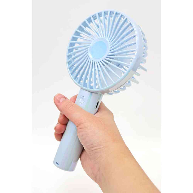 トレードワン ウィンジー USB充電式ハンディファンスタンド付 ／ オーロラカラーブルー 30937