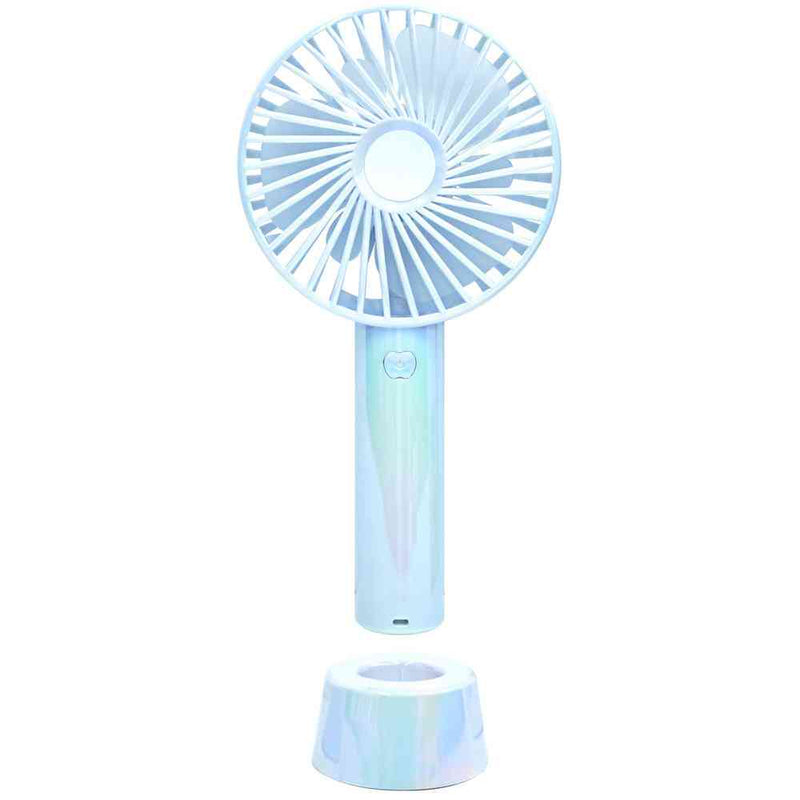 トレードワン ウィンジー USB充電式ハンディファンスタンド付 ／ オーロラカラーブルー 30937