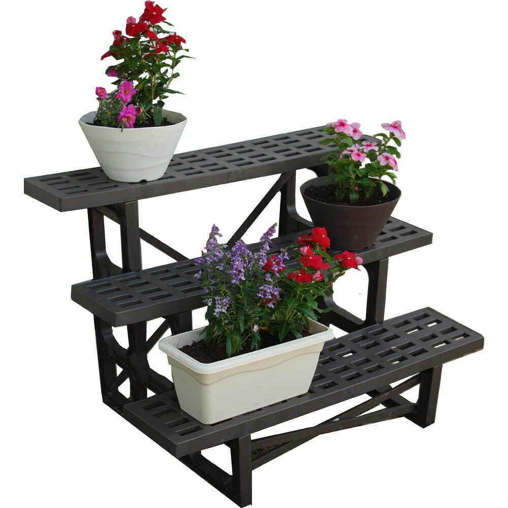 安全工業 フラワースタンド チョコ 900型 3段