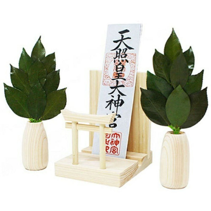 ミニ S 榊丸立て 鳥居付き 神棚セット ST-034 メーカー直送 ▼返品・キャンセル不可【他商品との同時購入不可】
