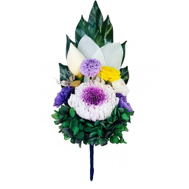 ブリザーブド仏花 瑠璃 (花器なし) AKM-038 メーカー直送 ▼返品・キャンセル不可【他商品との同時購入不可】