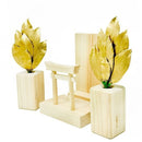 ミニ SS 金の榊 鳥居付き神棚セット ST-038 メーカー直送 ▼返品・キャンセル不可【他商品との同時購入不可】