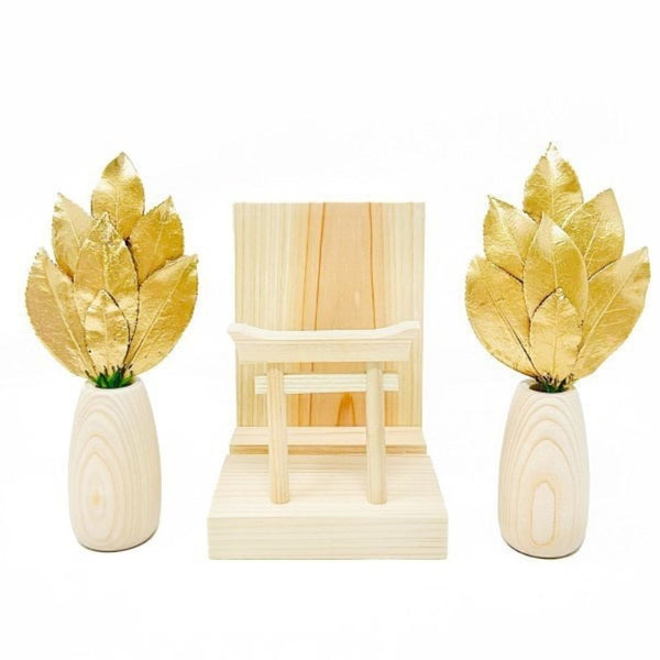 ミニ SS 金の榊丸立て 鳥居付き神棚セット ST-039 メーカー直送 ▼返品・キャンセル不可【他商品との同時購入不可】