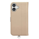 PGA iPhone16用 フリップカバー サフィアーノ調/ベージュ PG-24AFP04BE 75g