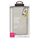 PGA iPhone16用 クリアフリップケース スエード調/グレー PG-24ACF07GY 70g