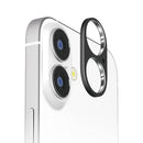 PGA iPhone16/16Plus 2眼カメラ用 カメラレンズフレーム アルミ/ブラック 2g