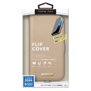 PGA iPhone16Pro用 フリップカバー サフィアーノ調/ベージュ 75g