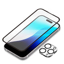 PGA iPhone 16 Pro用 液晶全面保護ガラス 角割れ防止PETフレーム PG-24BGLFPST 13g