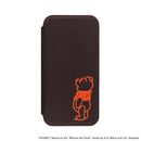 PGA iPhone 16用 ガラスフリップケース(フェルト) くまのプーさん PG-D24AGF06POO