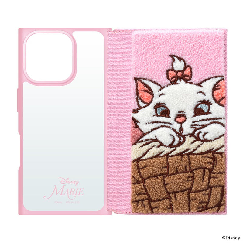 PGA iPhone 16 Pro用 クリアフリップケース(サガラ刺繍) ディズニーマリー PG-D24BCF04MAR