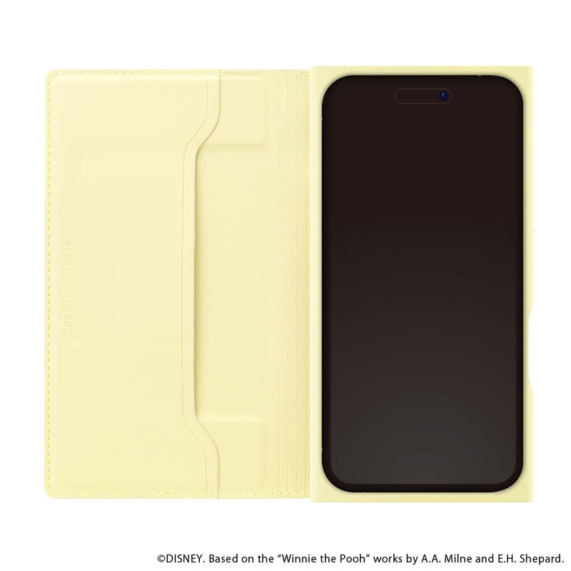PGA iPhone 16 Pro用 クリアフリップケース(サガラ刺繍) くまのプーさん PG-D24BCF05POO