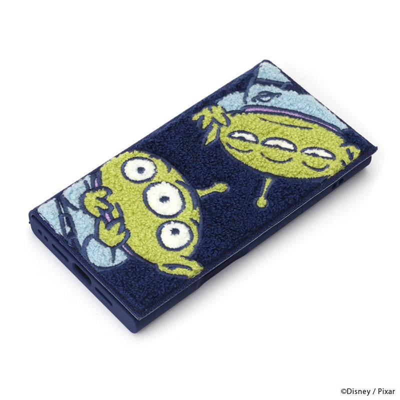 PGA iPhone 16 Pro用 クリアフリップケース(サガラ刺繍) エイリアン PG-D24BCF06LGM