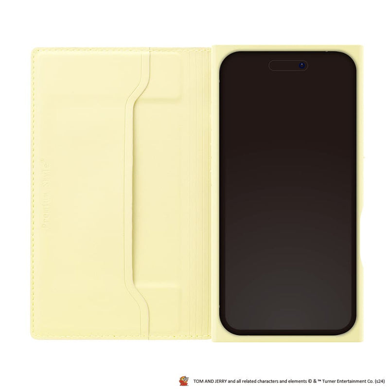 PGA iPhone 16用 クリアフリップケース(サガラ刺繍) ジェリー PG-W24ACF02JER