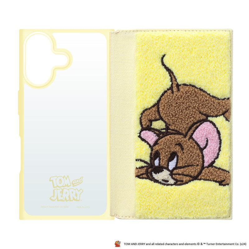 PGA iPhone 16用 クリアフリップケース(サガラ刺繍) ジェリー PG-W24ACF02JER