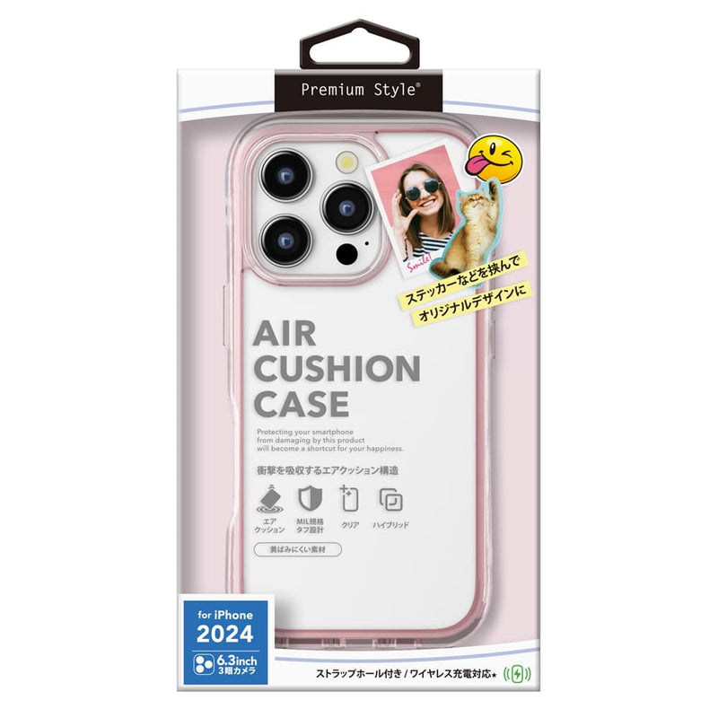 PGA iPhone 16 Pro用 エアクッションケース サクラ PG-24BPTA03PK 38g