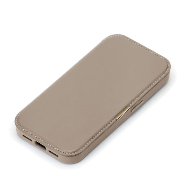 PGA iPhone 17用 ガラスフリップケース ベージュ PG-25AGF02BE 65g