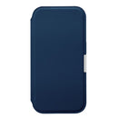 PGA iPhone 17用 ガラスフリップケース サフィアーノ調／ネイビー PG-25AGF04NV 65g