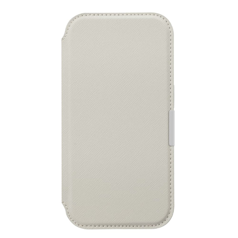 PGA iPhone 17用 ガラスフリップケース サフィアーノ調／グレー PG-25AGF05GY 65g