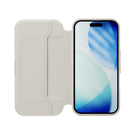 PGA iPhone 17用 ガラスフリップケース サフィアーノ調／グレー PG-25AGF05GY 65g