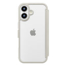 PGA iPhone 17用 ガラスフリップケース サフィアーノ調／グレー PG-25AGF05GY 65g
