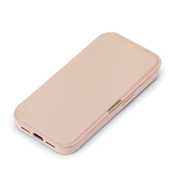 PGA iPhone 17用 ガラスフリップケース サフィアーノ調／ピンク PG-25AGF06PK 65g