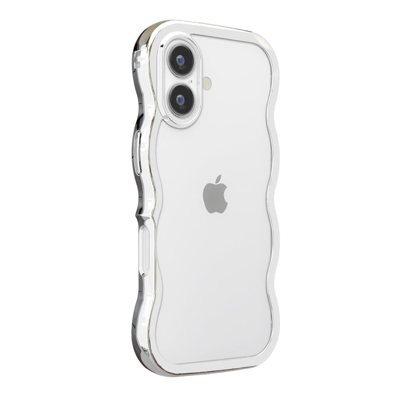PGA iPhone 17用 ウェーブケース メタルシルバー PG-25AWH03SV 35g