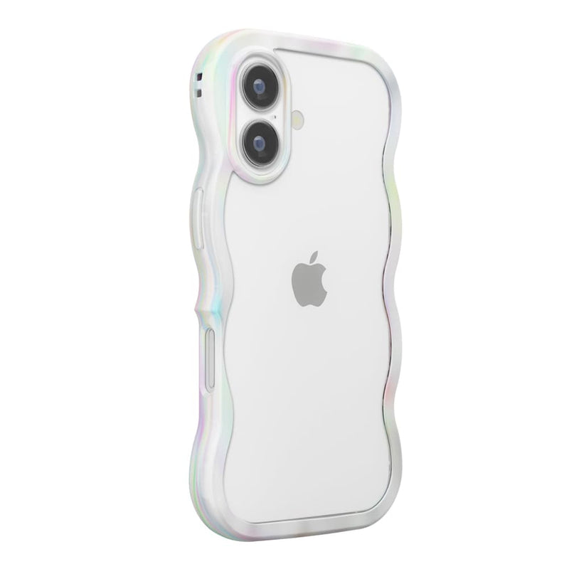PGA iPhone 17用 ウェーブケース オーロラホワイト PG-25AWH04WH 35g