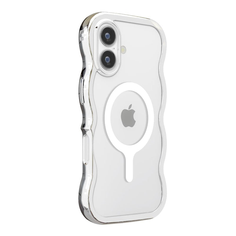 PGA iPhone 17用 MagSafe対応 ウェーブケース メタルシルバー PG-25AMW03SV 35g