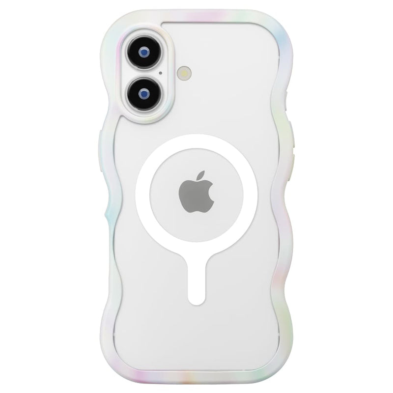 PGA iPhone 17用 MagSafe対応 ウェーブケース オーロラホワイト PG-25AMW04WH 35g