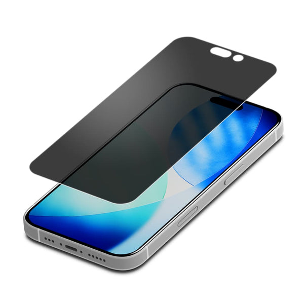 PGA iPhone 17／17 Pro／16 Pro用 液晶全画面保護ガラス 360°のぞき見防止 13g