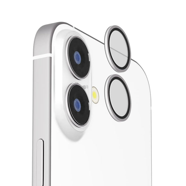 PGA iPhone 17／16／16 Plus用 カメラレンズプロテクター アルミ／シルバー 0.5g