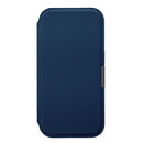 PGA iPhone 17 Pro用 ガラスフリップケース サフィアーノ調／ネイビー 65g