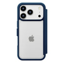 PGA iPhone 17 Pro用 ガラスフリップケース サフィアーノ調／ネイビー 65g