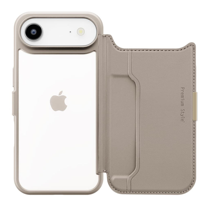 PGA iPhone Air用 バックフリップケース ベージュ 80g