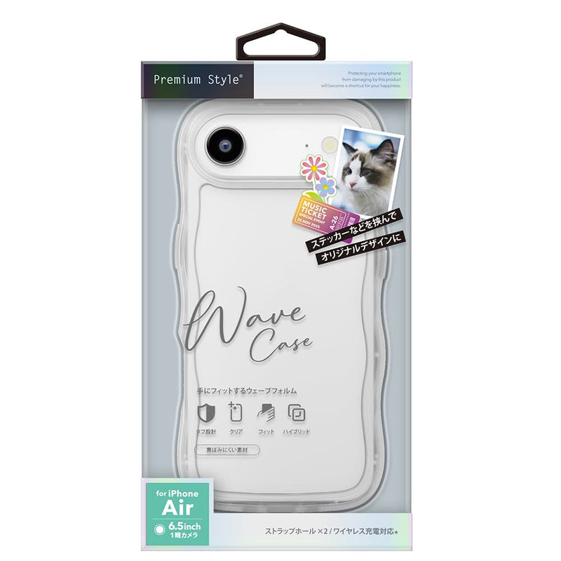 PGA iPhone Air用 ウェーブケース クリア 30g