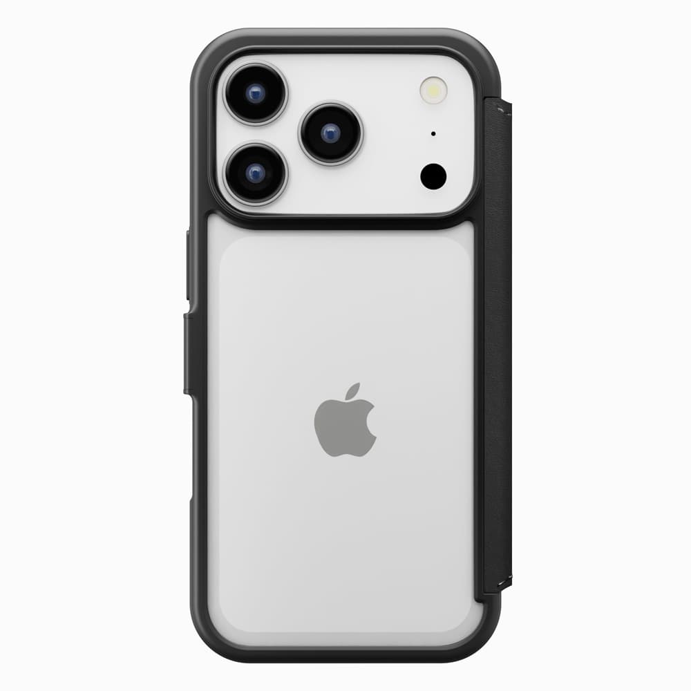 PGA iPhone 17 Pro Max用 ガラスフリップケース ブラック 85g
