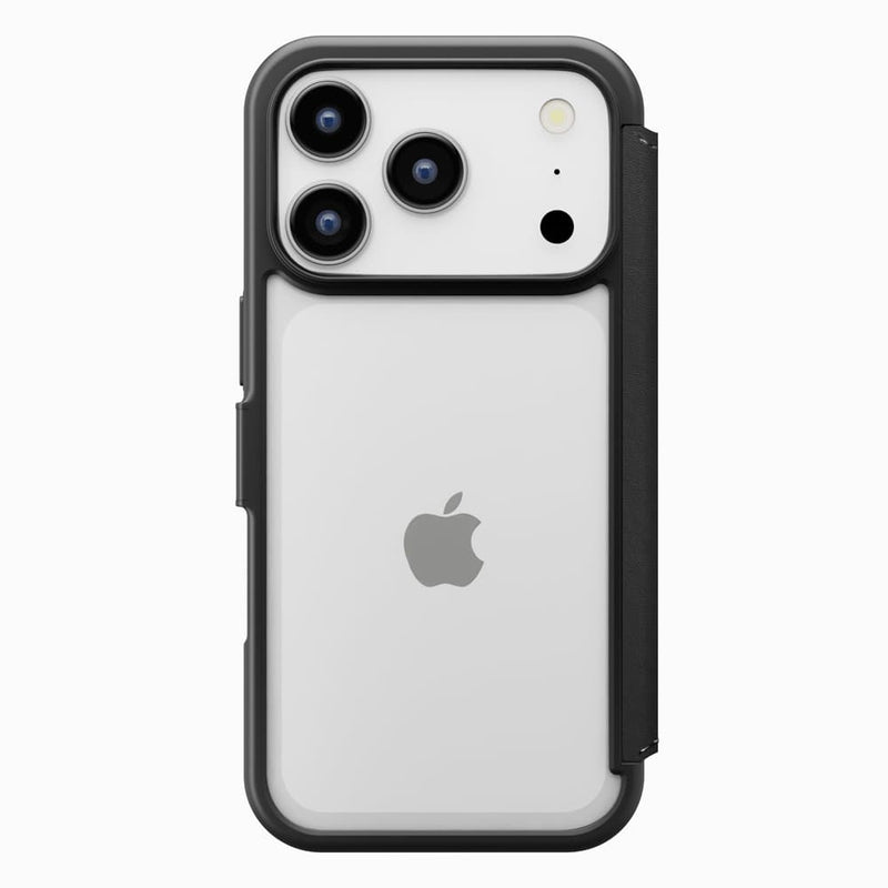 PGA iPhone 17 Pro Max用 ガラスフリップケース ブラック 85g