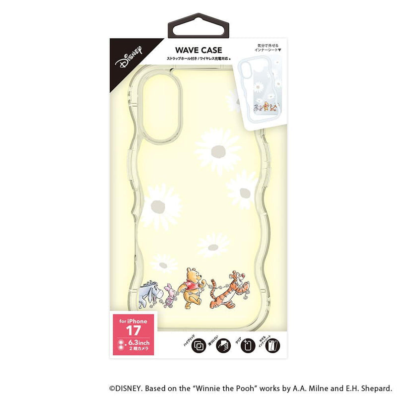 PGA iPhone 17用 ウェーブケース くまのプーさん PG-D25AWH04POO 35g