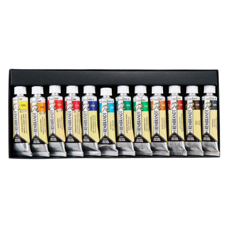 ターレンス レンブラント水彩絵具10ml ベーシック12色紙箱セット