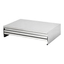 2472 角皿が入るステンレス製レンジ下収納幅55 メーカー直送 ▼返品・キャンセル不可【他商品との同時購入不可】