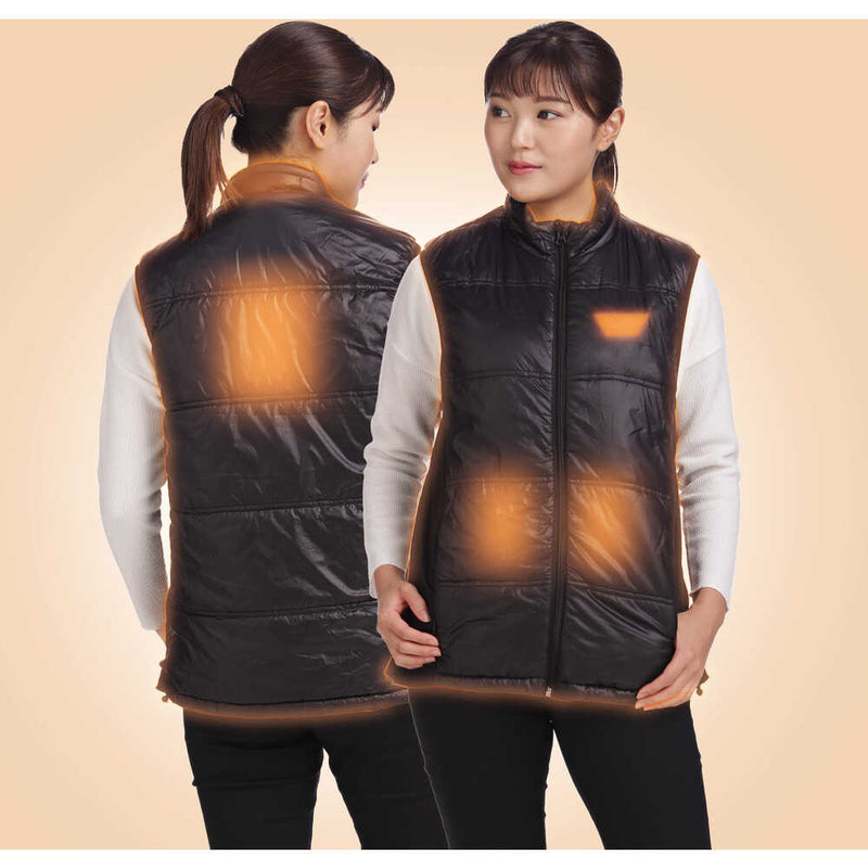 リンクサス 速暖ヒートベストEX 服地 ホワイト L メーカー直送 ▼返品・キャンセル不可【他商品との同時購入不可】