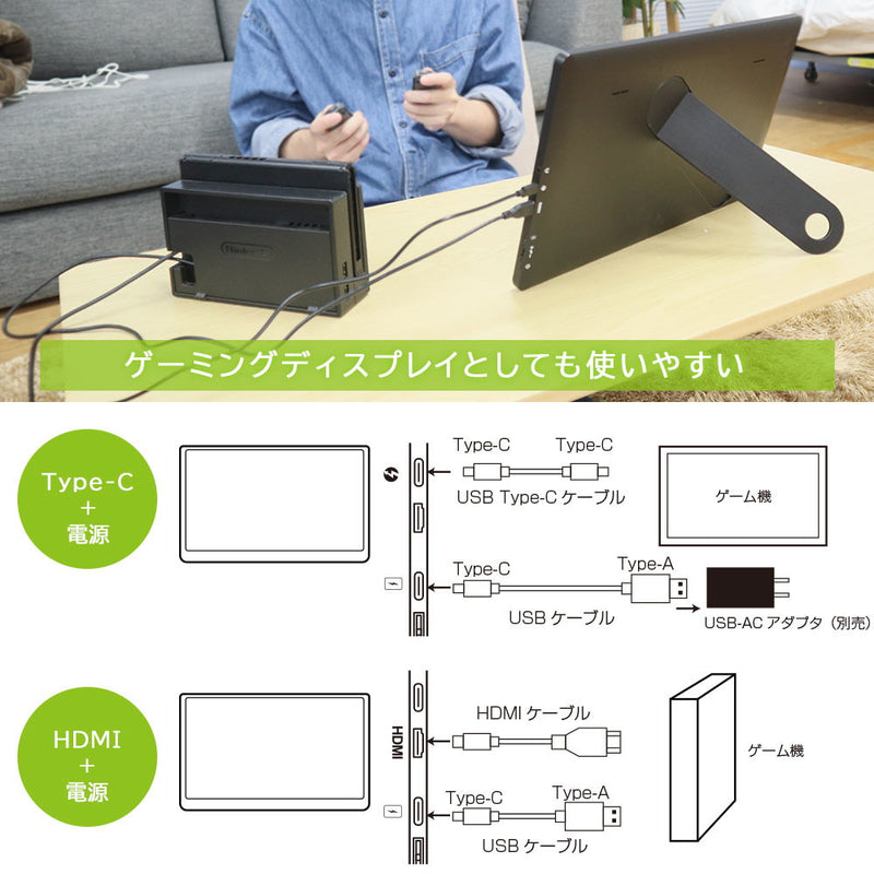 15.6インチ軽量モバイルディスプレイ INPRMNHBK メーカー直送 ▼返品・キャンセル不可【他商品との同時購入不可】