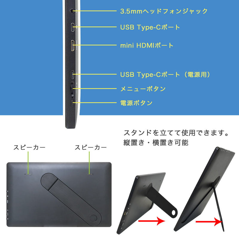 15.6インチ軽量モバイルディスプレイ INPRMNHBK メーカー直送 ▼返品・キャンセル不可【他商品との同時購入不可】