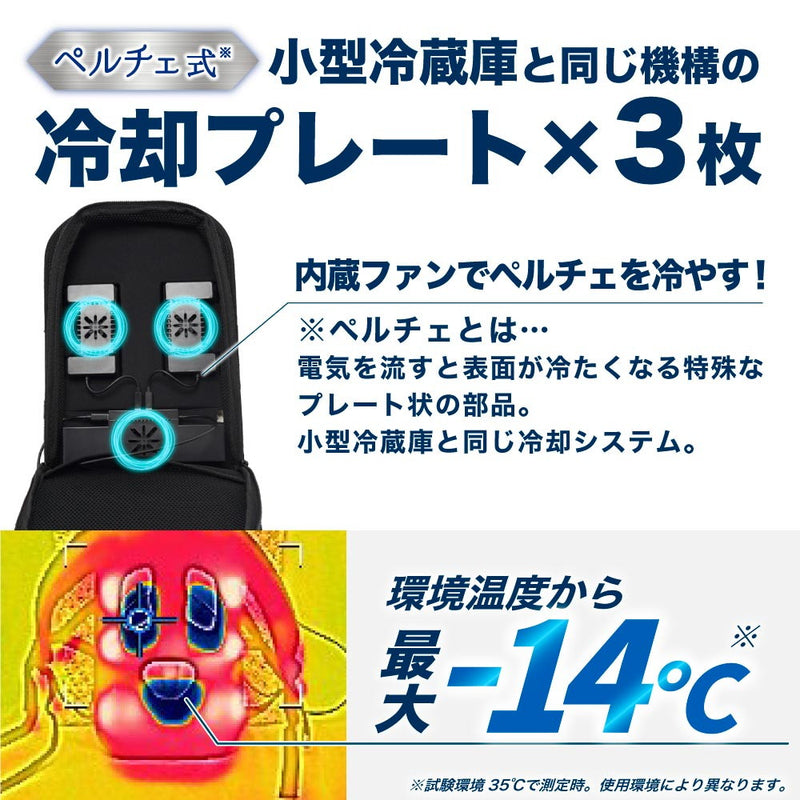 ペルチェで冷却リュッククーラー「クーリュック2」 BACKC2H メーカー直送 ▼返品・キャンセル不可【他商品との同時購入不可】