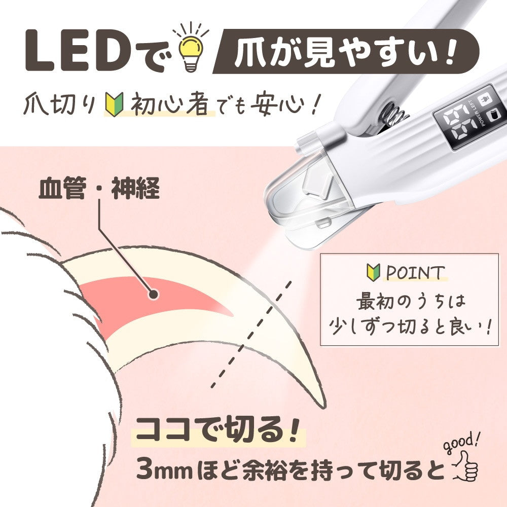 ペット用電動ヤスリ付き爪切り CANASHCW 【直送品】 返品・キャンセル