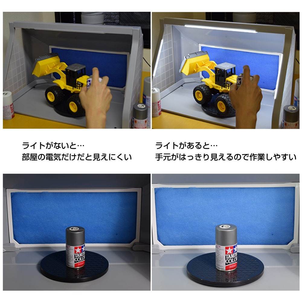 LEDライト付パワフルファン塗装ブースDX TBTD25HGY 【直送品】 返品