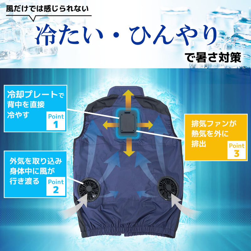 圧倒的に冷える 冷蔵服4 5L バッテリー付 TKCV25SGY メーカー直送 ▼返品・キャンセル不可【他商品との同時購入不可】
