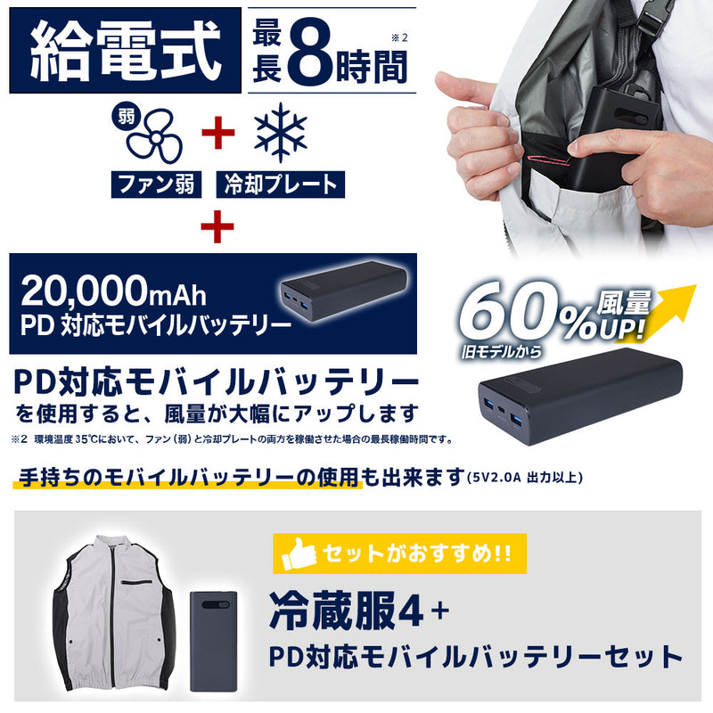 圧倒的に冷える 冷蔵服4 5L バッテリー付 TKCV25SGY メーカー直送 ▼返品・キャンセル不可【他商品との同時購入不可】