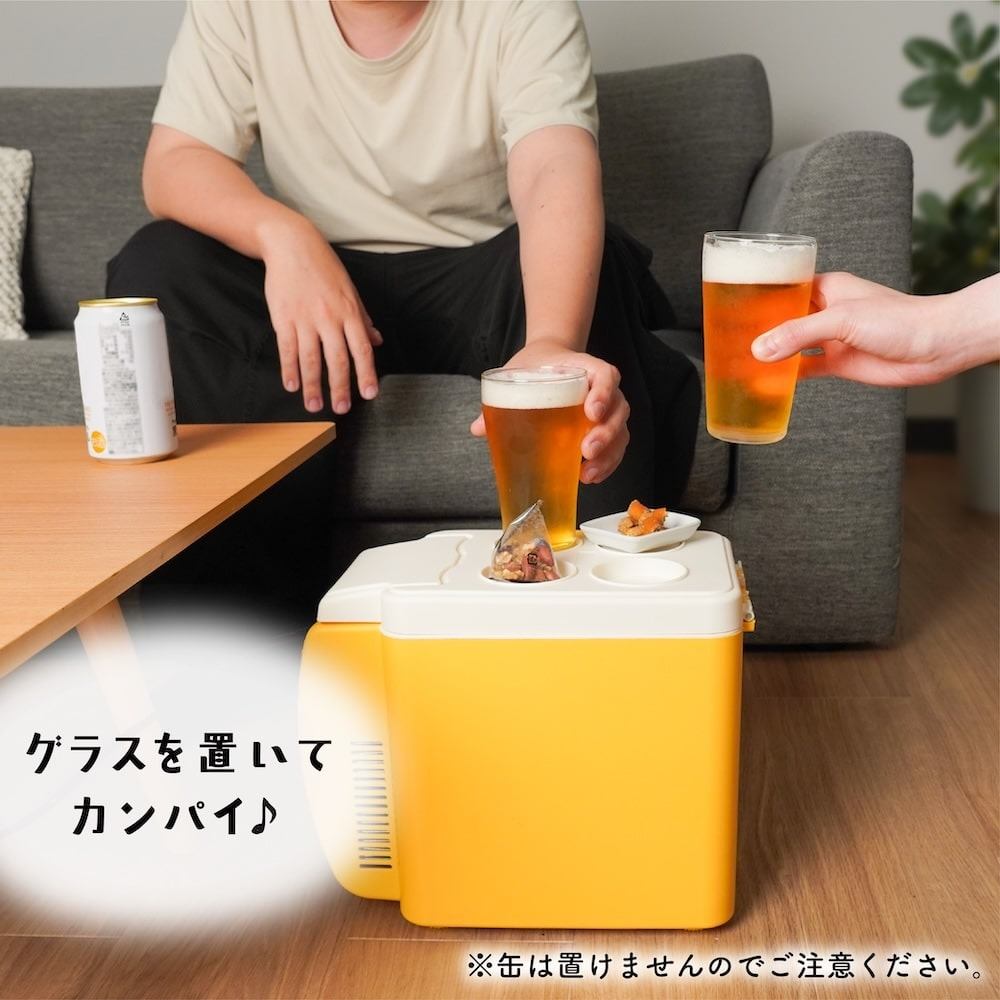 6缶パックがすっぽり入る「6缶ビール冷蔵庫」 TKSC25SYL 【直送品