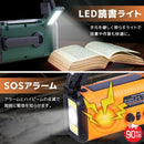 手回し充電対応 AM/ワイドFMラジオ グリーン KSTM25HGR 【直送品】 返品・キャンセル・他商品と同時購入は不可